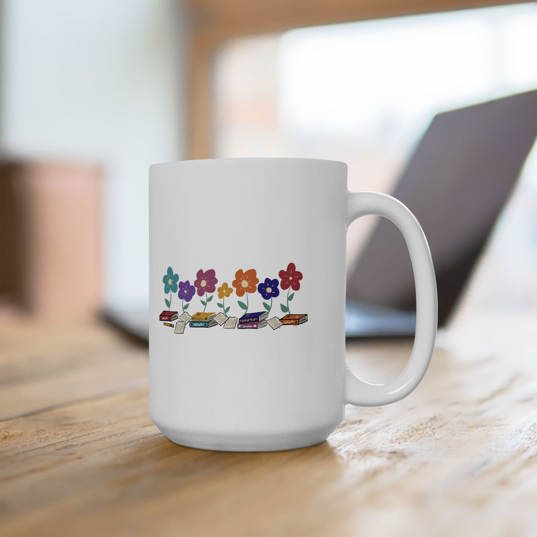 Books & Flowers Mug