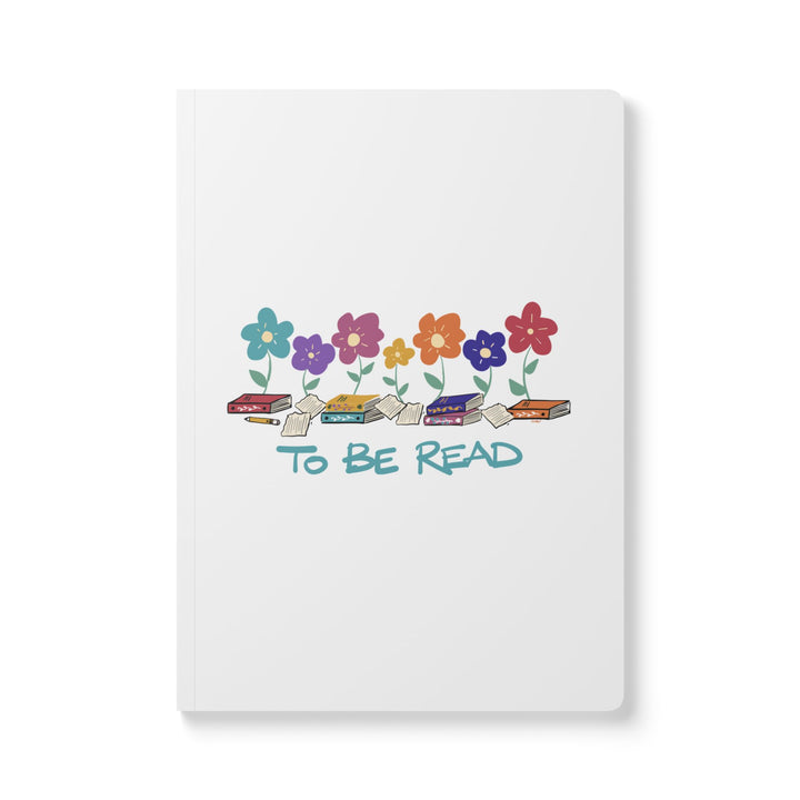 To Be Read reading journal with illustrated flowers and books on the cover - by Annmarie Boyle for the Bookish stationery collection