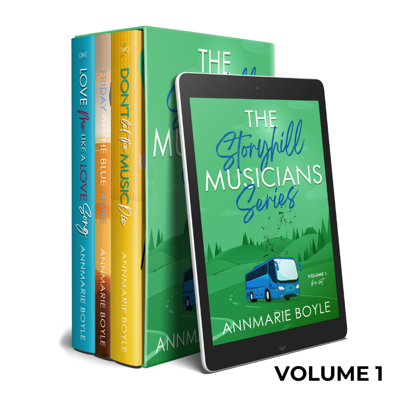 E-book that includes the first three books in the Storyhill Musicians contemporary romance series by Annmarie Boyle.