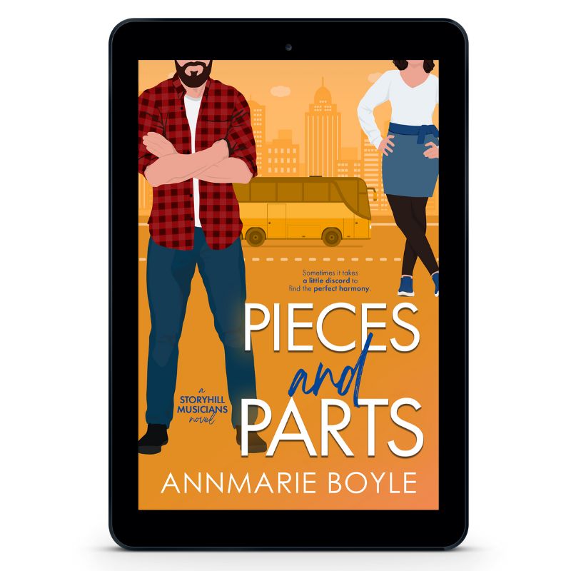 E-book cover image, Pieces and Parts, Book 4 in the Storyhill Musicians Contemporary Romance series by Annmarie Boyle.