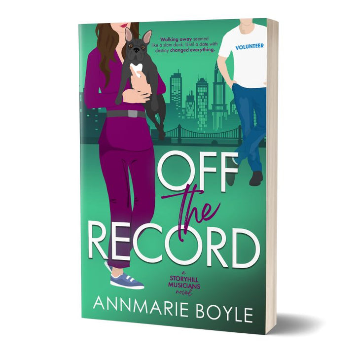 Print cover, Off the Record, Book 3 in the Storyhill Musicians contemporary romance series by Annmarie Boyle.