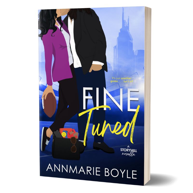 Print cover image, Fine Tuned, a novella in the Storyhill Musicians contemporary romance series by Annmarie Boyle.
